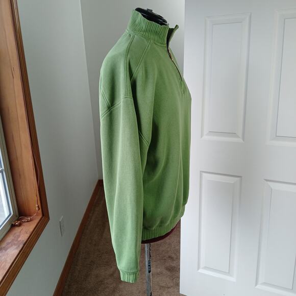 Tommy Bahama Green Sailfish Crest Logo Half-Zip Sweatshirt Mens XL cotton VTG - Picture 5 of 16